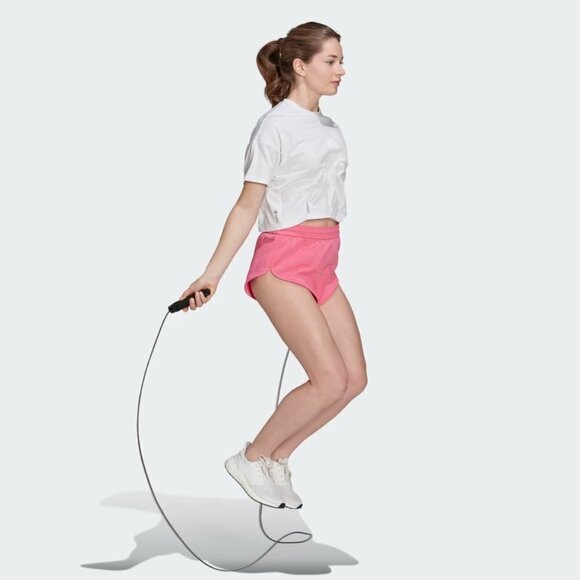 NWT Adidas Hyperglam Pink Mini Booty Shorts - Picture 6 of 8